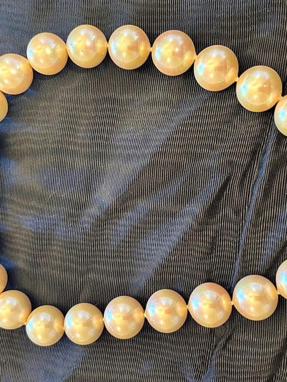 Majorica Pearl Bead Statement Necklace in Gold & Pink